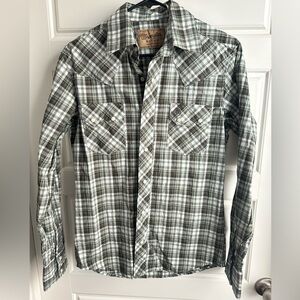 NWOT Wrangler Men's Retro Snap Button Front Long Sleeve Shirt
